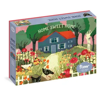 Workman Publishing Company Home Sweet Home 1,000-Piece Puzzle: (Flow) for Adults Families Picture Quote Mindfulness Game Gift Jigsaw 26 3/8” x 18 7/8”