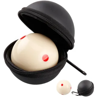 Sinsilvie Billard Cue Balls, 57,2 mm Harz Billard Kugeln Dot Spot Training Cue Ball Pool Standard Trainingsball,Billardkugeln Ball Tasche (Red 6 Dots)