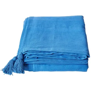 Homescapes Rajput Plaid 150 x 200 cm Blau