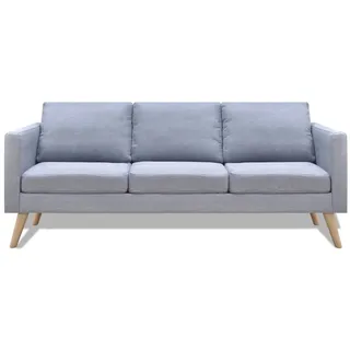Helloshop26 - 3-Sitzer-Schlafsofa ausziehbares Gästebett Wohnzimmer-Tagesbett klappbar für den Innenbereich hellgrauer Stoff 02_0019620