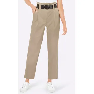 CREATION L Lyocell-Hose Bundfalten beige 44