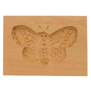 Städter 841185 Springerles- Model "Schmetterling" Backform, Holz, braun, 8 x 5,5 x 3 cm,