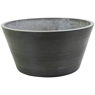 Klocke Dekorationsbedarf Klassische Kunststoff Schale Garten - Runde Gartenschale zum Bepflanzen – Kunststoffschale Tischdeko - Blumenschale Winterfest (Groß: Ø 31cm - Höhe: 15cm, Anthrazit)