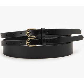 Levi's® Ledergürtel Double Buckle schwarz 75