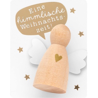 GRUSS & CO 49986 Holzengel Himmlisch, Holz, 4 cm