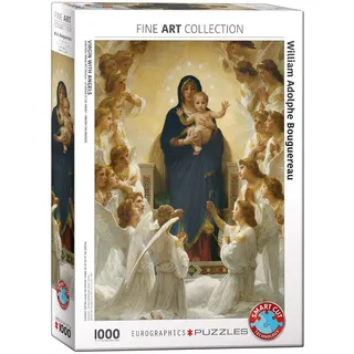 EuroGraphics EG60007064 Puzzle Jungfrau Maria mit Enngeln von William Bouguereau, mehrfarbig
