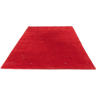 Wollteppich Gabbeh - Loribaft Softy - 242 x 172 cm - dunkelrot, morgenland, rechteckig, Höhe: 12 mm, Wohnzimmer, Einzelstück rot