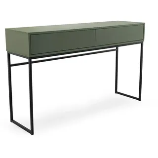 Bettso Schminktisch, Grün, Holzwerkstoff, 2 Schubladen, 137x83x37 cm, Wohnzimmer, Wohnzimmertische, Konsolentische