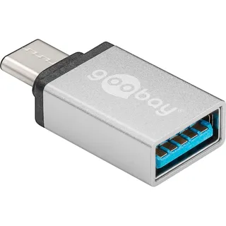 goobay USB-C auf USB-A Adapter Silber