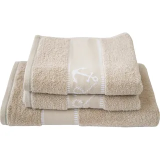 Dyckhoff Maritim Handtuch 50 x 100 cm beige