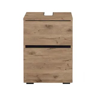 Home Affaire Waschbeckenunterschrank HOME AFFAIRE "Wisla", braun (wiking eiche), B:40cm H:55cm T:35cm, Holzwerkstoff, Schränke, Waschbeckenunterschrank, Siphonausschnitt, Breite 40 cm, Höhe 55 cm
