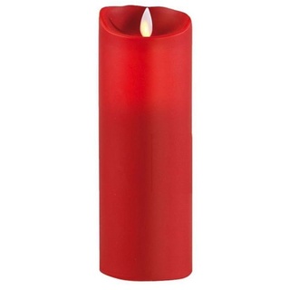 SOMPEX LED-Kerze Flame LED Kerze rot 23cm (Kerze), mit Timer, Echtwachs, täuschend echtes Kerzenlicht rot