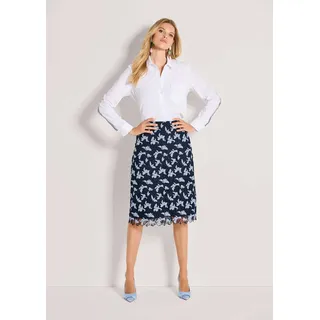 Madeleine Bleistiftrock Damen Floral Blau 48