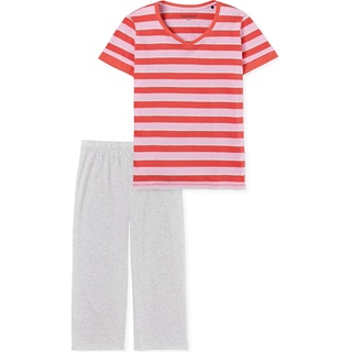 Schiesser, Damen, Pyjama, Casual Essentials Schlafanzug, Rot, (38)