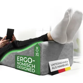 Well B4 Venenkissen zum Beine Hochlagern, Beinhochlagerungskissen, Lymphkissen | Ergonomische Beinhochlagerungskissen Venenkeil Lagerungshilfe, Beinauflage Keil für Bett & Couch Stützkissen Knie, Keilkissen