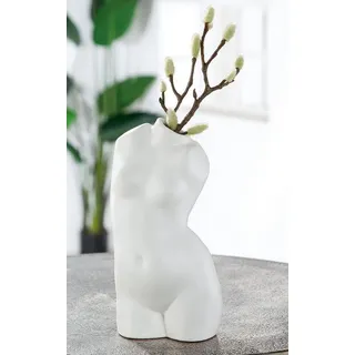 GILDE Dekovase Dekovase Lunara Silhouette Frauenkörper weiß 21 cm
