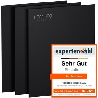 KOMOTO Grillplatte BBQ Grillmatte (3-St), Extra Dick - Ideal für Gasgrill und Holzkohle 50 x 40 cm