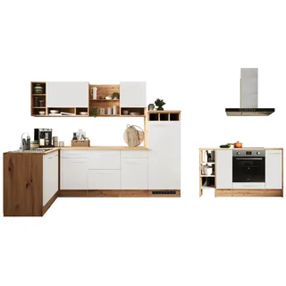 Respekta Winkelküche L-Form 280 cm Weiß