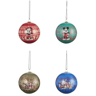 Disney Weihnachtskugeln Disney  4er Set   ¦ mehrfarbig ¦ Kunststoff ¦ Maße (cm): B: 8,3 H: 16,5
