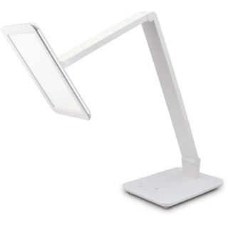 FeinTech LED Schreibtischlampe LTL00100, LED fest integriert, Tageslichtweiß, warmweiß, kaltweiß, neutralweiß, SmartTouch, USB silberfarben|weiß