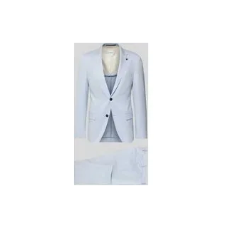 Slim Fit Anzug mit steigendem Revers, Hellblau, 27