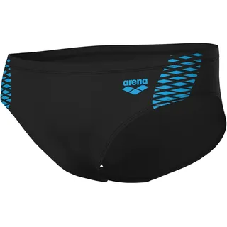 Arena Openings Swim Briefs, Black-Turquoise, 8
