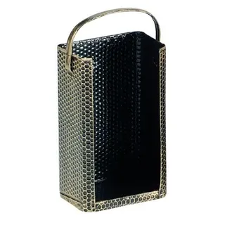 FireFix Briketttrage Stahl gehämmert 20 x 14 x 32 cm messing