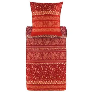 Bassetti Bettwäsche, Rot, Textil, Ornament, 135x200 cm, Textiles Vertrauen - Oeko-Tex®, pflegeleicht, bügelleicht, Schlaftextilien, Bettwäsche, Bettwäsche