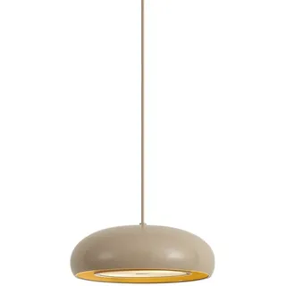QAZQA Retro Pendelleuchte 2-flg. 40 cm rund Taupe/Stahl