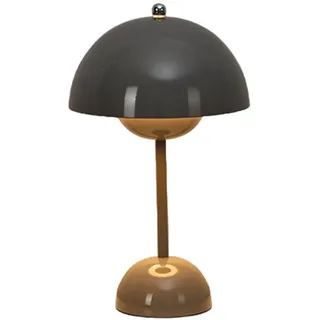 Bammare Flowerpot Tischlampe, Kabellos Nachttischlampe, Touch Dimmbar Flower Bud Lamp mit 3 Helligkeitsmodi, 3600mAh Wiederaufladbare Schreibtischlampe für Schlafzimmer, Wohnzimmer,Grau