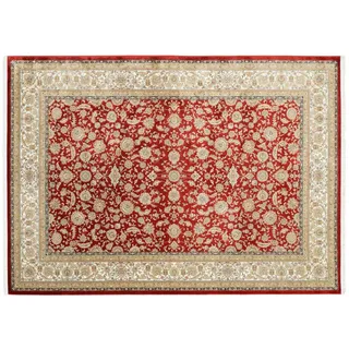 Teppich , rot , Viskose , Maße (cm): B: 140 H: 0,6