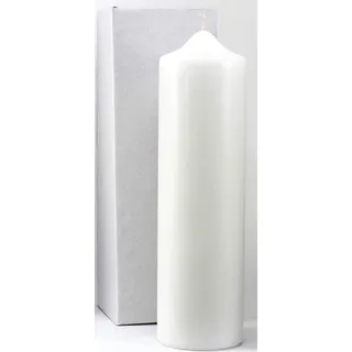 Stumpenkerze weiss 25 x 7 cm, mit Karton zur Aufbewahrung - 948010 - Kerzenrohling 250x70 mm zum Basteln und Verzieren**