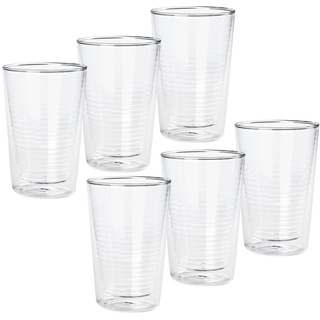 Emilja Latte-Macchiato-Glas Doppelwandige Gläser 310ml Latte Macchiato Gläser - 6 Stück