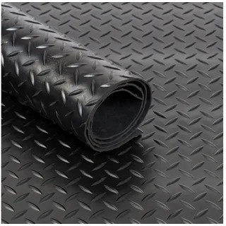 etm Gummimatte Tränenblech – rutschfest, robust & wetterfest, Gummimatte Meterware, 3 mm Stärke, für Innen & Außen, 100x600 cm, SBR-Gummi schwarz 100 cm x 600 cm x 3 mm
