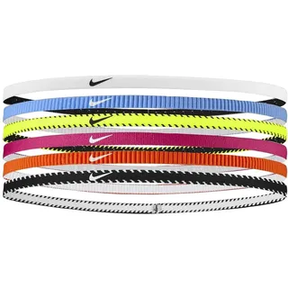 Nike 6er Pack Nike Flex Classic Slim Haarbänder 702 - volt/vivid pink/white