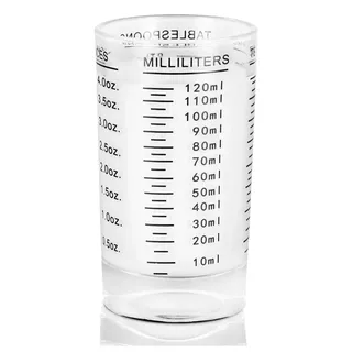 Glas Messbecher mit Waage 120ml Schwarz Küche Bar Espresso Cocktail Tequila Wodka