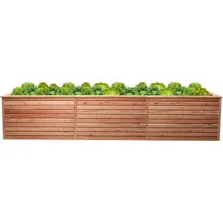 Mega-Holz Hochbeet Rhombus XXL 346 x 80 x 73 cm Lärche