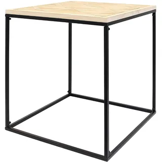 Home Deco Factory HD3823 Tabelle, Holz, Metall, Beige, Einheitsgröße
