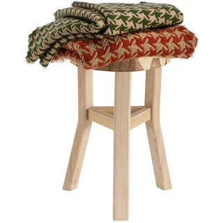 CARO-Möbel Sitzhocker ZAHORA Holz 28 x 40 x 28 cm Beige