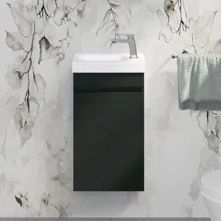 Evineo Waschbeckenunterschrank ineo5 evo 37 x 60,9 x 0 cm mit Tür Grau