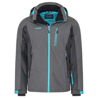 icefeld Herren Winterjacke/Skijacke/Snowboardjacke schwarz/hellblau in Größe M - M