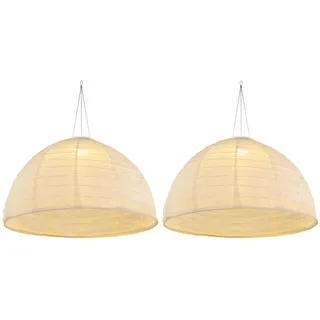 GLOBO Solarleuchte Kunststoff H 30 cm 2er Set weiß