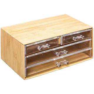 5 five simply smart 5five - schmuckschatulle mit 4 schubladen "selena" bambus