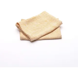LinenMe Set aus 2 Gold Leinen Handtüchern Francesca, 46 x 65 cm, Badetuch, europäisches Leinen, Maschinenwäsche, Super saugfähig