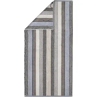 CAWÖ Unique Streifen 944 Handtuch 50 x 100 cm anthrazit