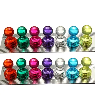 Bontannd 10 Stücke Stark Farbige Magnetische Thumbstacks Neodymium Melodoard Kegel Pin Magnete Kühlschrank Whiteboard, Zufällige Farbe