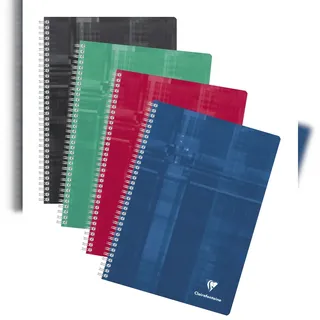 Clairefontaine Spiralbuch A4 französische Lineatur 180 Blatt Sortiert