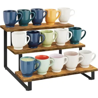 Générique Etagere mit 3 Etagen aus Holz, Standfüße aus Holz, Aufbewahrungsregal für Hautpflege, Desserts, Puppen, klein