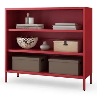 Jan Nowak Metallregal 90 x 100 x 35 cm Rot