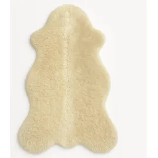 Provellus Deutsches Kurzhaar Schaffell Fellteppich 80 x 100 cm Creme